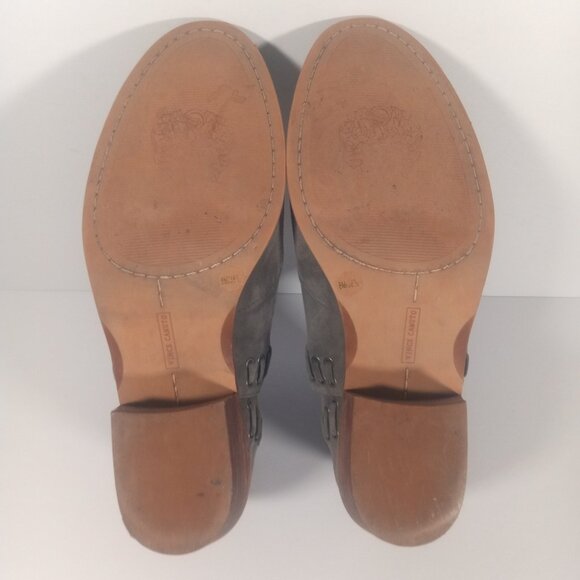 Vince Camuto Pevista Booties Women size 8 Gray Leather Suede Lace Block Heel - Picture 10 of 14